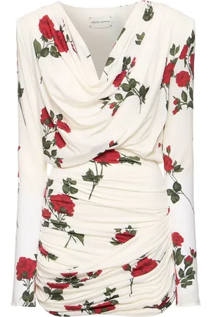 MAGDA BUTRYM Robe Courte En Jersey Imprimé Roses