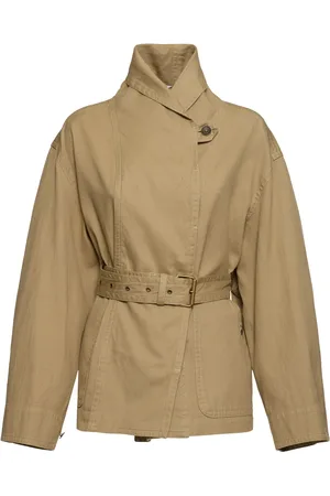 Marant Etoile Veste En Lin Et Coton Avec Ceinture Prunille