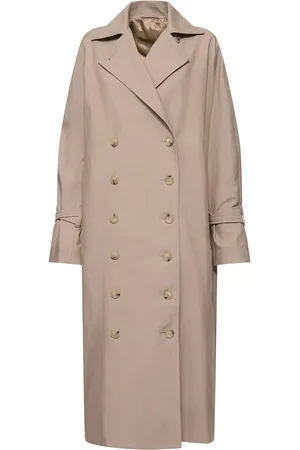 Totême Trench-coat Long En Gabardine