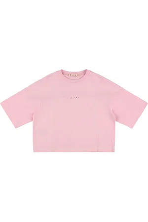 Marni Crop Top En Jersey De Coton Imprimé