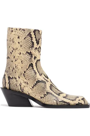 Jil Sander Bottines En Python Imprimé