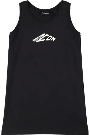 Dsquared2 Robe En Jersey De Coton Imprimé Logo