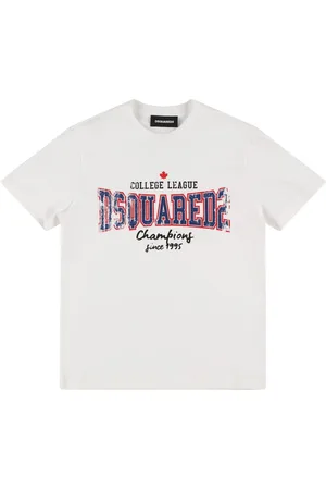 Dsquared2 T-shirt En Jersey De Coton Imprimé