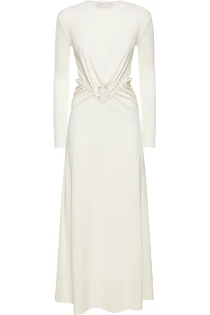 CHRISTOPHER ESBER Robe Longue En Jersey Ruché Quartz