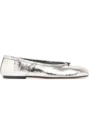 Maison Margiela Ballerines En Cuir Craquelé Tabi 10 Mm