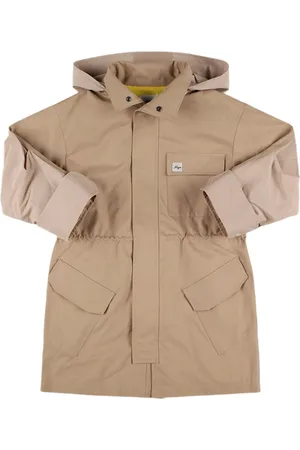 Msgm Parka En Gabardine De Coton Mélangé À Capuche