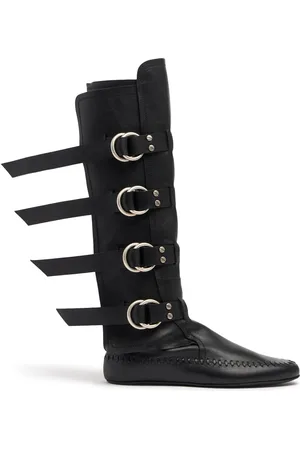 ANN DEMEULEMEESTER Bottes En Cuir Siver 10 Mm