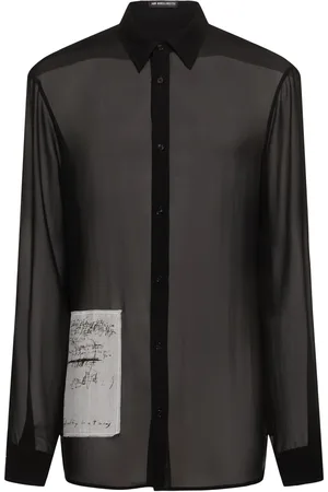 ANN DEMEULEMEESTER Chemise En Soie Avec Patch Andre