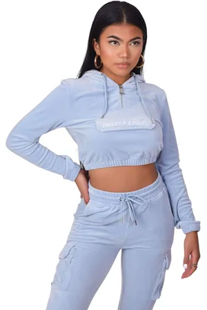 Project X Paris Sweat velours court à capuche femme