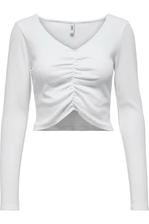 ONLY Crop top col v à manches longues femme onlkenya life
