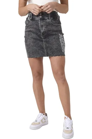 Project X Paris Jupe en denim avec print côté femme