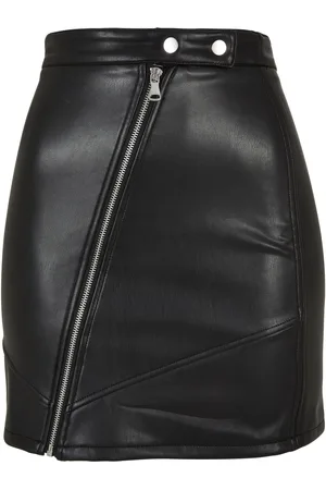 Urban classics Jupe en cuir synthétique femme Biker