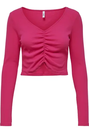 ONLY Crop top col v à manches longues femme onlkenya life
