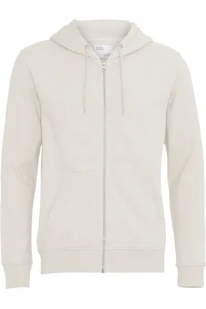 Colorful Standard Sweatshirt à capuche zippé Classic Organic ivory white