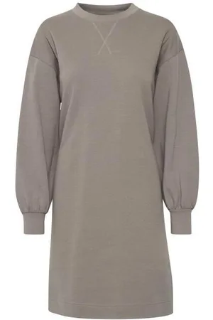 Ichi Robe mi-longue manches longues femme Ihjicinta SW