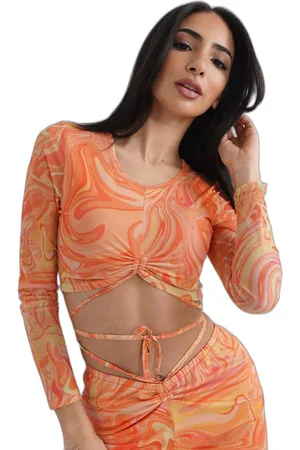 Sixth June T-shirt crop top femme Ink Cordon Details