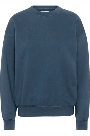 Colorful Standard Sweatshirt col rond Organic oversized petrol blue