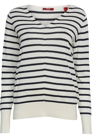 ESPRIT Pull col V rayé femme