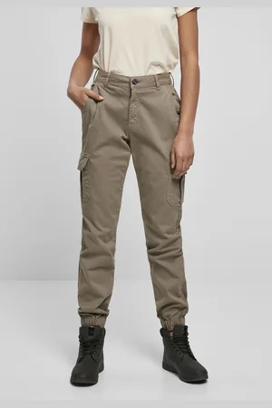 Urban classics Pantalon femme taille haute cargo