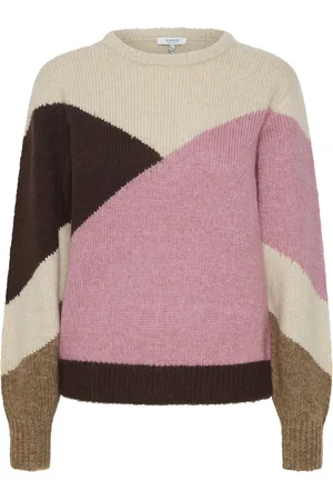 B YOUNG Pull à col rond femme Oksana Jacquard