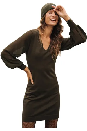 Freeman T Porter Robe à manches longues femme Rosaland Plain Color