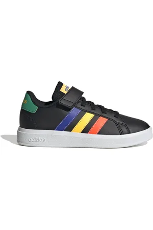 adidas Baskets lacets élastiques et sangle supérieure enfant Grand Court