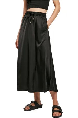 Urban classics Jupe midi en satin femme