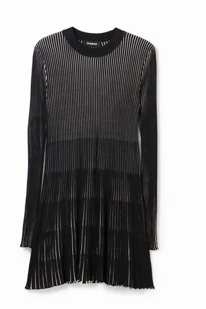 Desigual Robe courte tissu côtelé femme