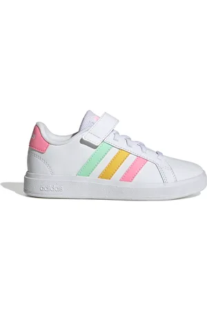 adidas Baskets lacets élastiques et sangle supérieure enfant Grand Court