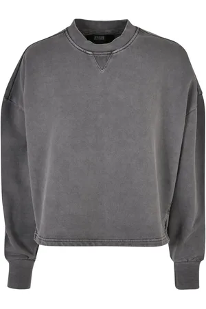 Urban classics Pull ras du cou en tissu éponge épais femme