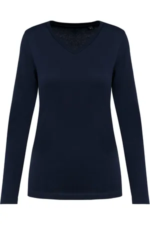 Kariban Premium T-shirt manches longues suprima col V femme