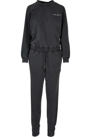 Urban classics Combinaison éponge à manches longues et petites broderies femme