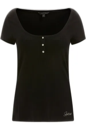 Guess T-shirt femme Karlee Jewel Btn Henley