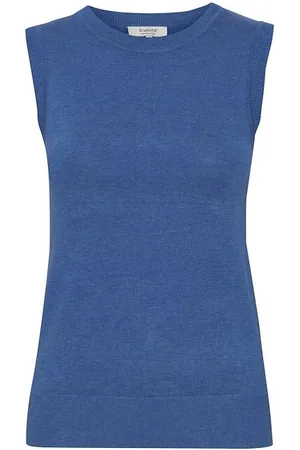 B YOUNG Pull sans manches col rond femme Pimba1