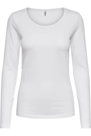 ONLY T-shirt femme Live love life manches longues col rond