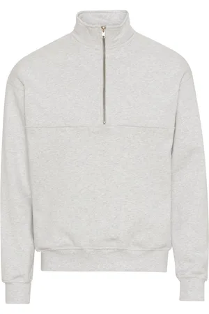 Colorful Standard Sweatshirt 1/4 zip Organic snow melange