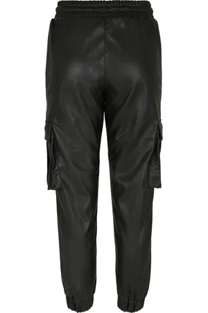 Urban classics Pantalon cargo similicuir cargo femme grandes tailles