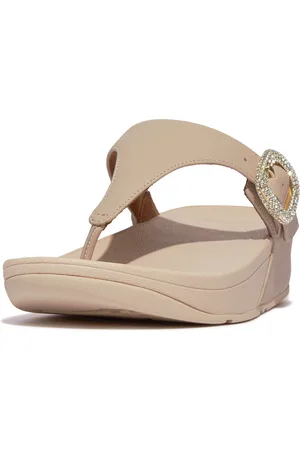FitFlop Sandales à bout montant en cuir femme Lulu Crystal