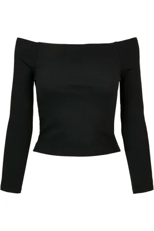 Urban classics T-shirt à manches longues et épaules dénudées femme