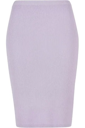 Urban classics Jupe mi-longue en tricot côtelé femme
