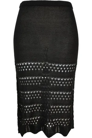 Urban classics Jupe tricot crochet 3/4 femme