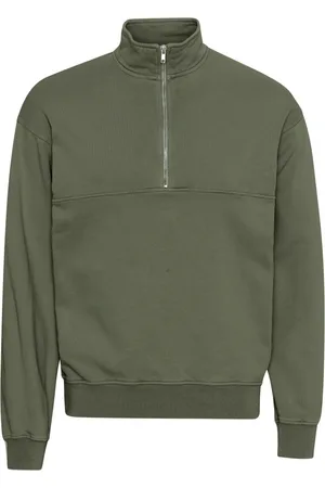 Colorful Standard Sweatshirt 1/4 zip Organic dusty olive