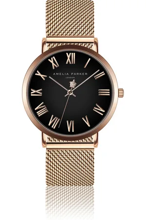 Amelia Parker Montre femme Grand Noir Mesh