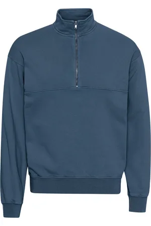 Colorful Standard Sweatshirt 1/4 zip Organic petrol blue
