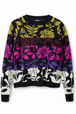 Desigual Pull jacquard fleurs femme