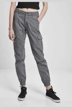 Urban classics Pantalon femme high waist cargo