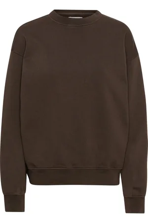 Colorful Standard Sweatshirt col rond Organic oversized coffee brown