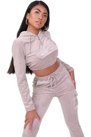 Project X Paris Sweat velours court à capuche femme