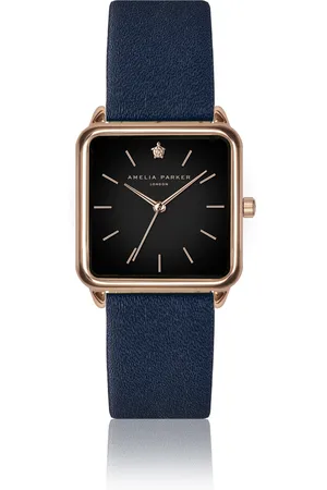 Amelia Parker Montre cuir femme Night Plaza Dark blue