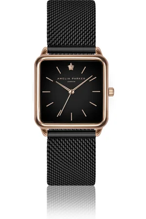 Amelia Parker Montre femme Night Plaza Black Mesh